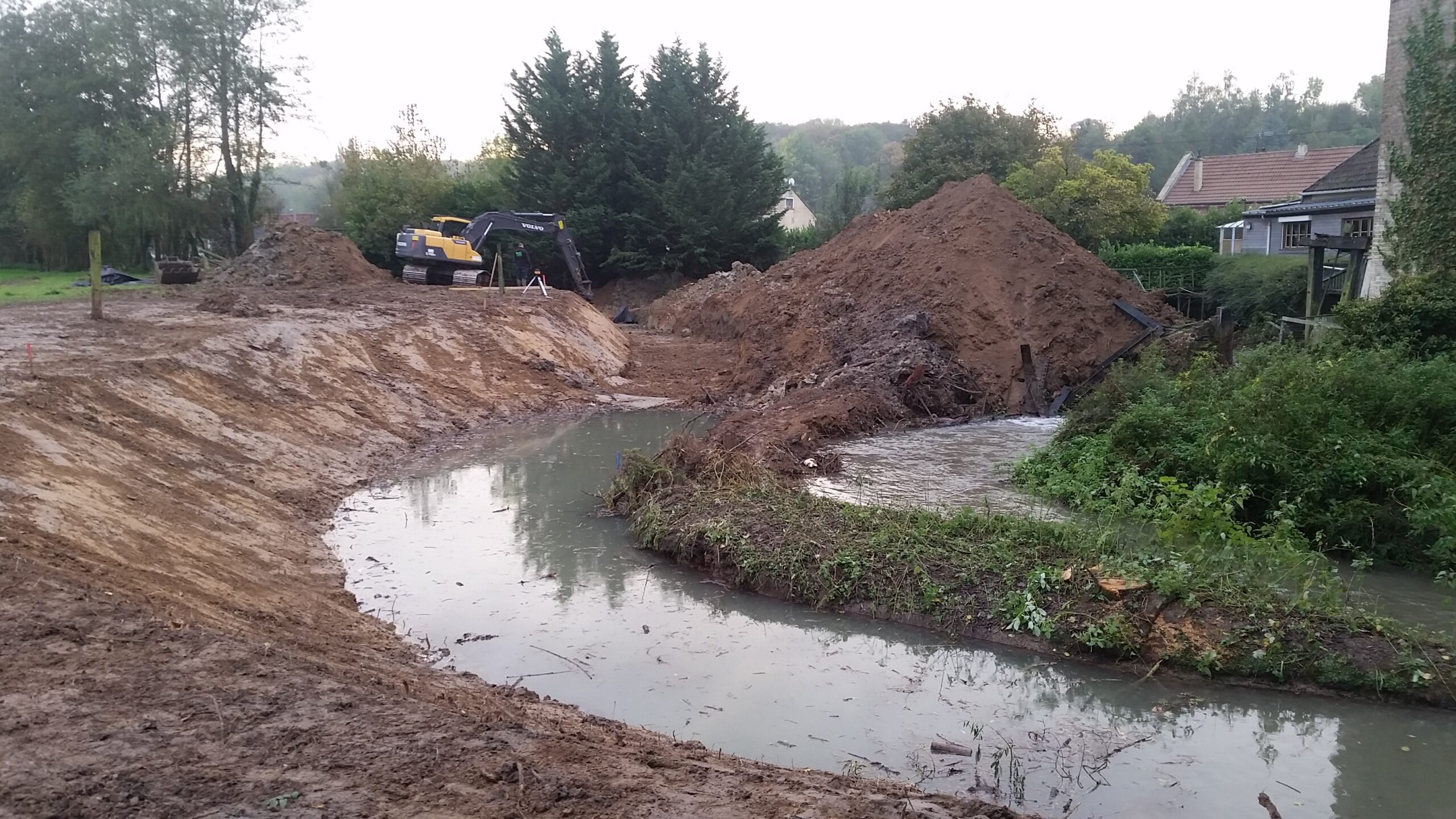 Terrassement et reconstitution de sinuosité - Crédits photo : EPTB Somme AMEVA