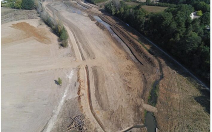 Création de la zone humide - Crédits photo : EPAGE Bassin du Loing