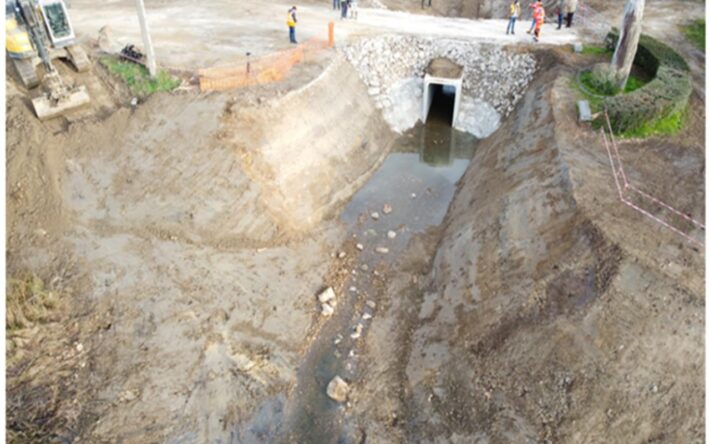 Création de la zone humide - Crédits photo : EPAGE Bassin du Loing