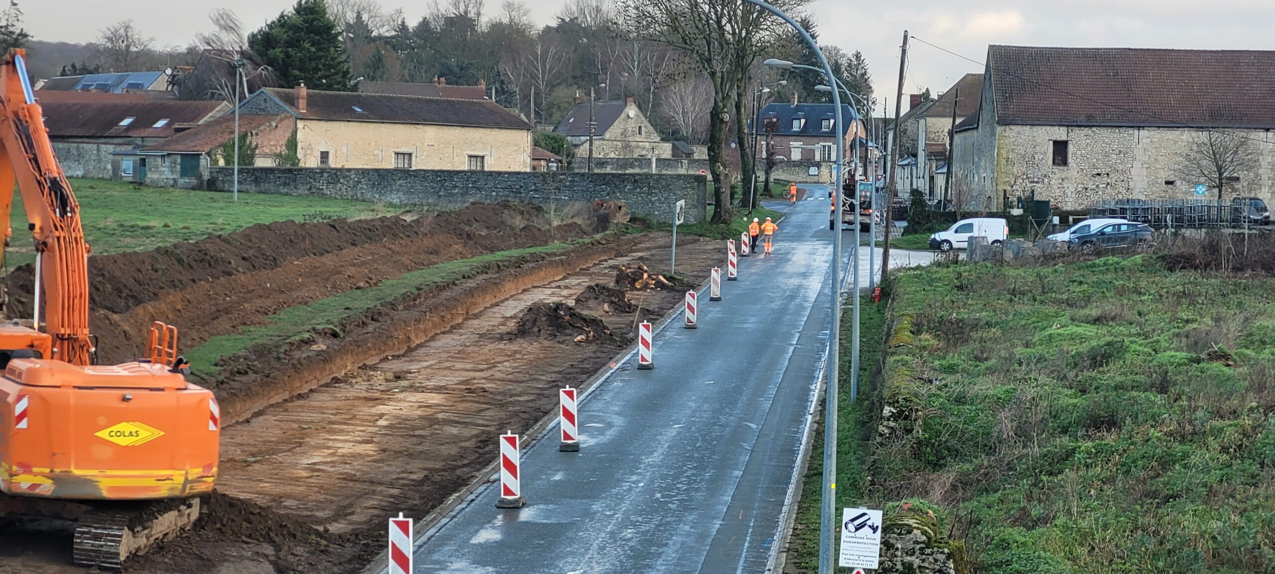 Travaux d'assainissement collectif - Crédits photo : Mairie Brasseuse