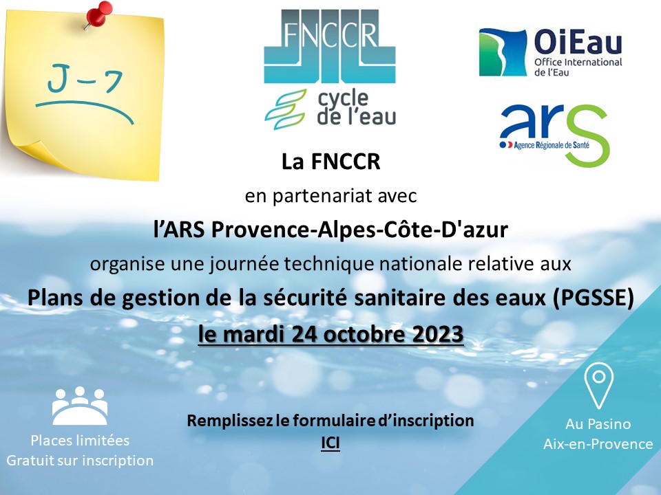 Journée technique dédiée aux Plans de gestion de la sécurité sanitaire des eaux (PGSSE)