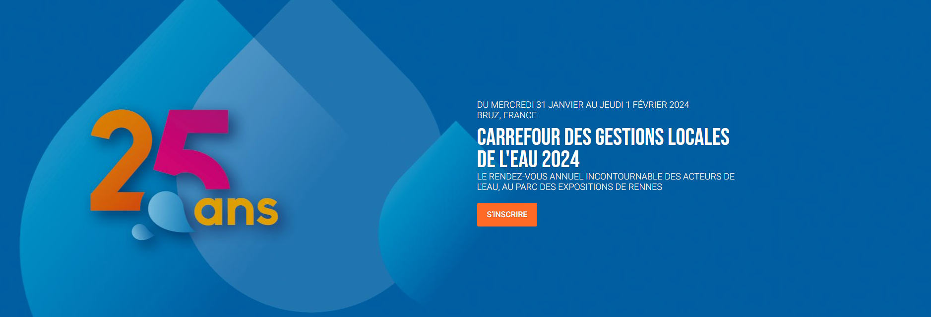 25e édition Carrefour des Gestions Locales de l'Eau-Rennes ( CGLE )