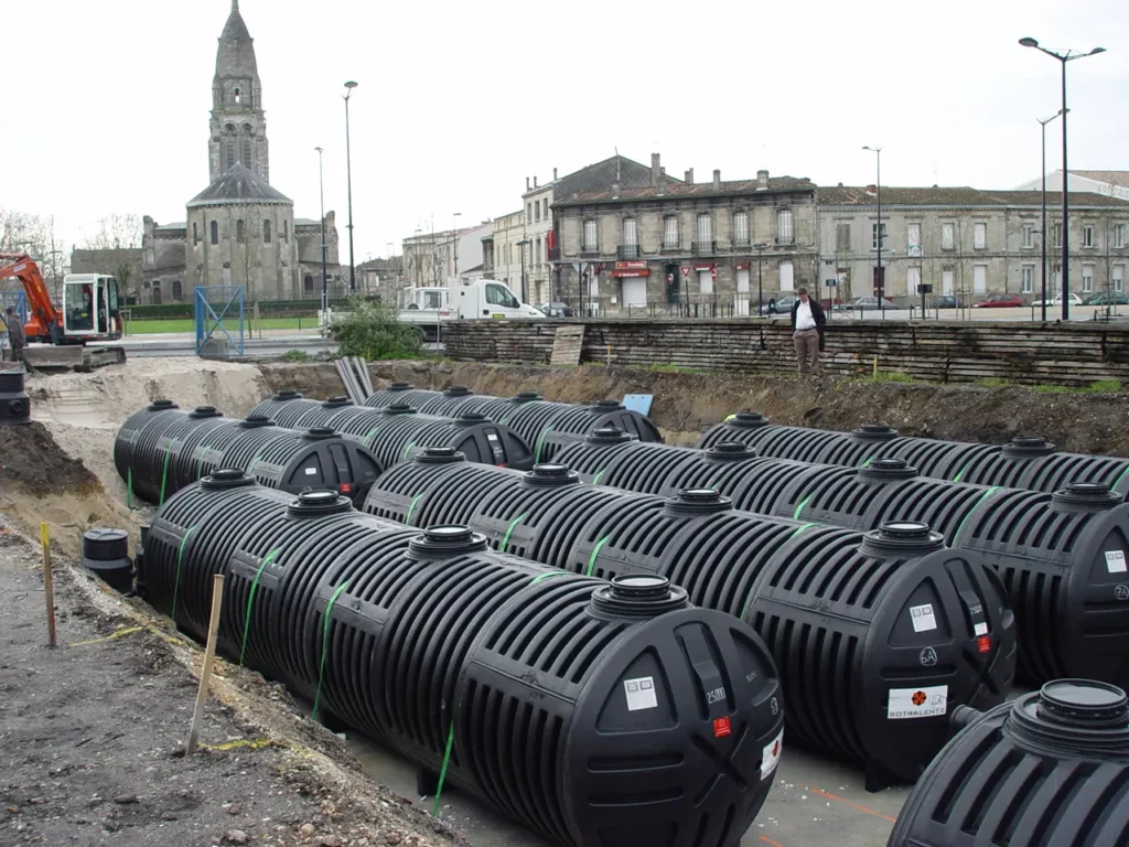 Stockage des eaux pluviales à Bordeaux (33)