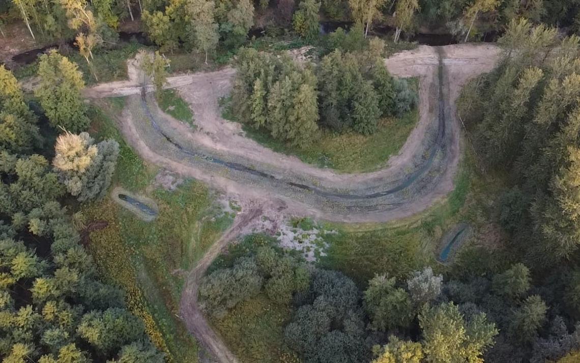Vue aérienne de la roselière terminée - Crédits photo : Commune de Beinheim