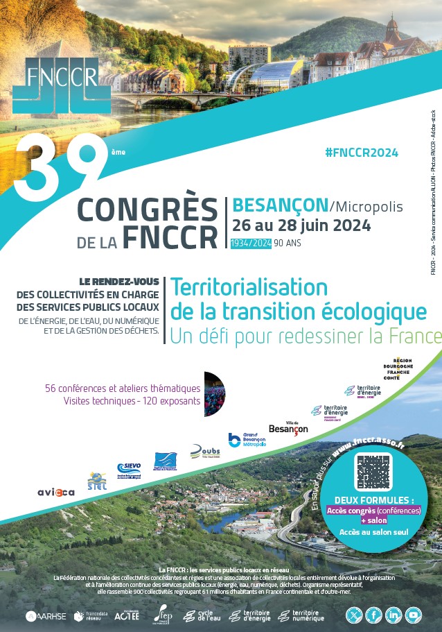 Rendez vous au congrès de la FNCCR à Besançon