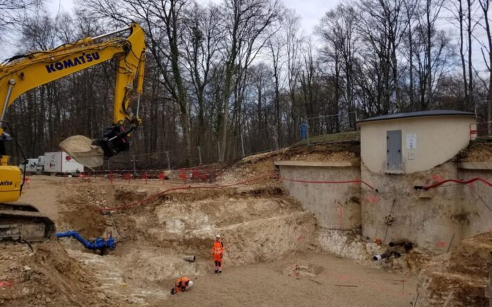 Pose du réseau du projet Nord Sud - Crédits photo : SIELL