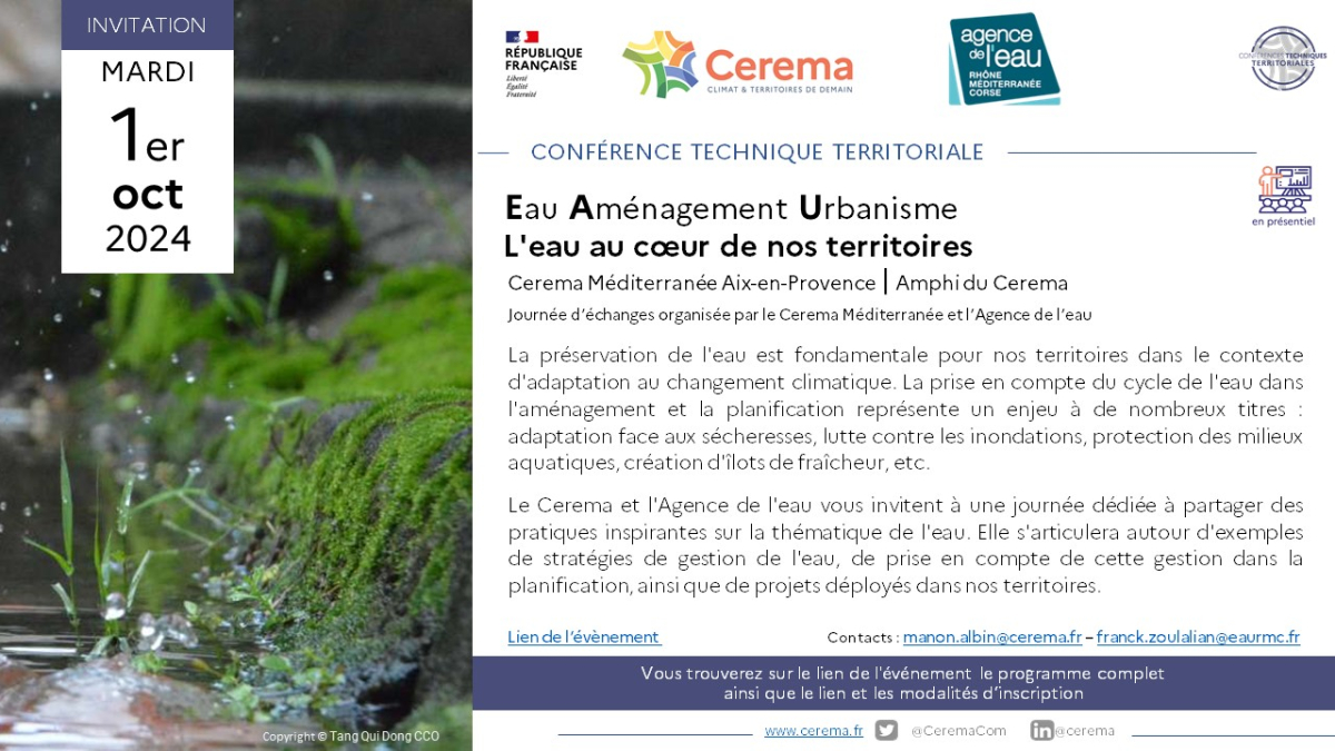 Eau Aménagement Urbanisme : L'eau au cœur de nos territoires