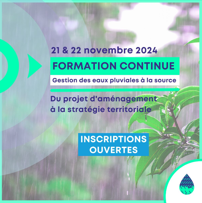 Formation La gestion intégrée des eaux pluviales : du projet d’aménagement à la stratégie