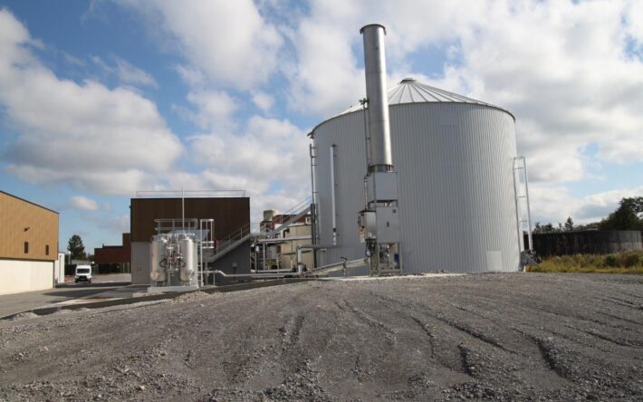 L’unité de méthanisation qui permet de valoriser les biodéchets en biogaz – Crédits photo : Banque des Territoires