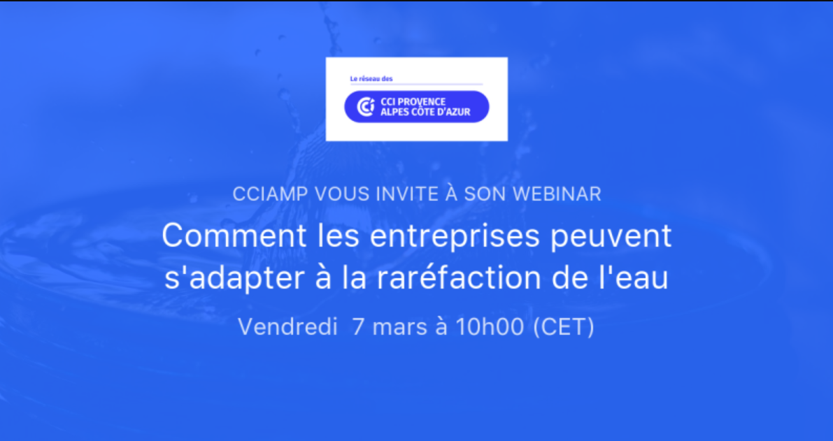 Webinaire - Comment s'adapter à la raréfaction de l'eau ?