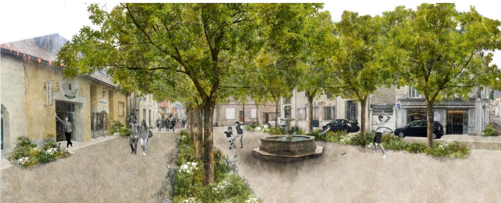 A Chinon (37), la place Mirabeau va réintroduire la biodiversité en cœur de ville